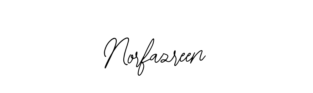 Use a signature maker to create a handwritten signature online. With this signature software, you can design (Bearetta-2O07w) your own signature for name Norfazreen. Norfazreen signature style 12 images and pictures png