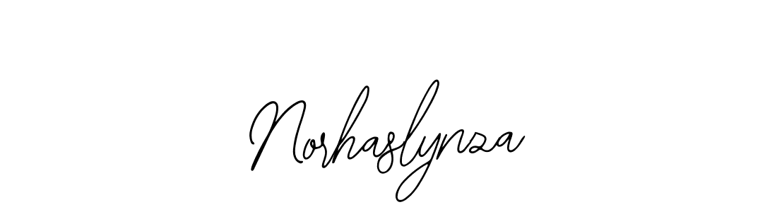 How to make Norhaslynza name signature. Use Bearetta-2O07w style for creating short signs online. This is the latest handwritten sign. Norhaslynza signature style 12 images and pictures png