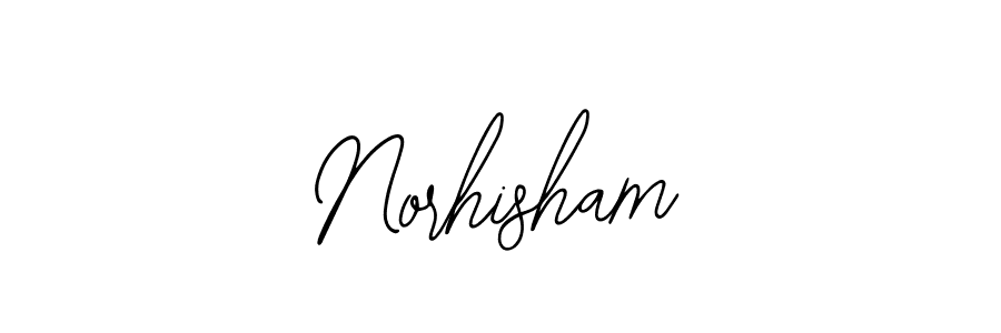 How to make Norhisham name signature. Use Bearetta-2O07w style for creating short signs online. This is the latest handwritten sign. Norhisham signature style 12 images and pictures png
