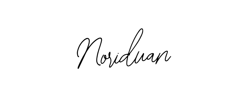 How to make Noriduan name signature. Use Bearetta-2O07w style for creating short signs online. This is the latest handwritten sign. Noriduan signature style 12 images and pictures png