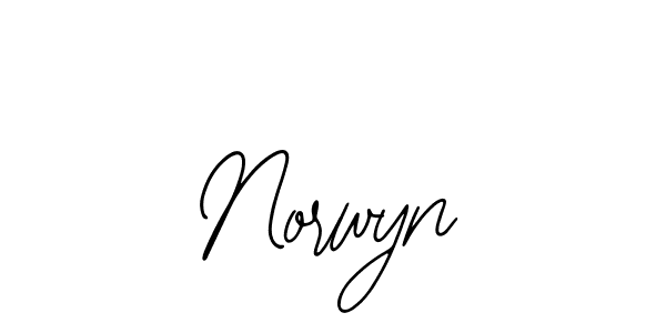 Use a signature maker to create a handwritten signature online. With this signature software, you can design (Bearetta-2O07w) your own signature for name Norwyn. Norwyn signature style 12 images and pictures png
