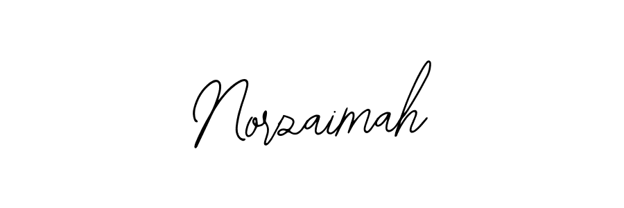 How to make Norzaimah name signature. Use Bearetta-2O07w style for creating short signs online. This is the latest handwritten sign. Norzaimah signature style 12 images and pictures png