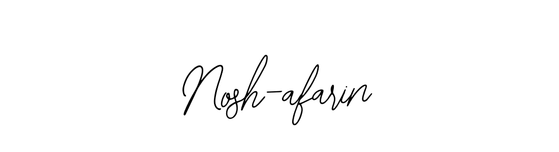 How to make Nosh-afarin name signature. Use Bearetta-2O07w style for creating short signs online. This is the latest handwritten sign. Nosh-afarin signature style 12 images and pictures png