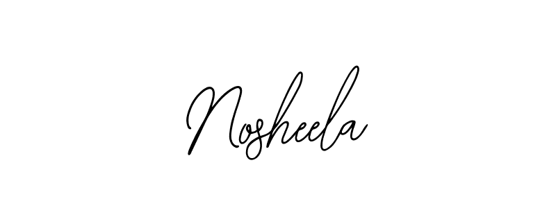 Also You can easily find your signature by using the search form. We will create Nosheela name handwritten signature images for you free of cost using Bearetta-2O07w sign style. Nosheela signature style 12 images and pictures png