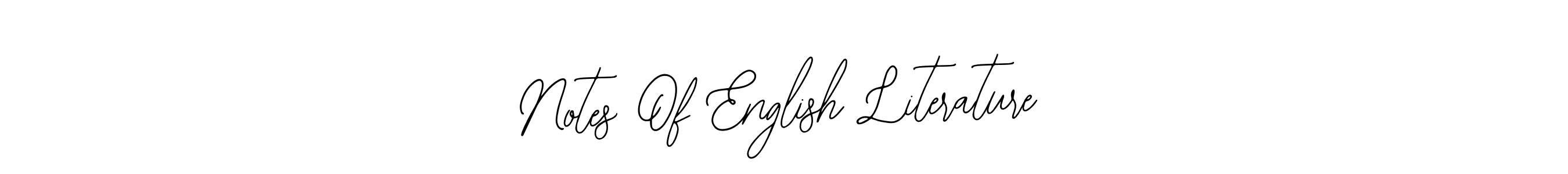 How to make Notes Of English Literature name signature. Use Bearetta-2O07w style for creating short signs online. This is the latest handwritten sign. Notes Of English Literature signature style 12 images and pictures png