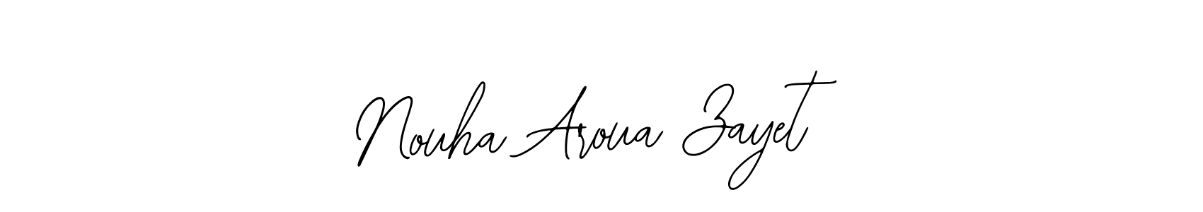 Create a beautiful signature design for name Nouha Aroua Zayet. With this signature (Bearetta-2O07w) fonts, you can make a handwritten signature for free. Nouha Aroua Zayet signature style 12 images and pictures png