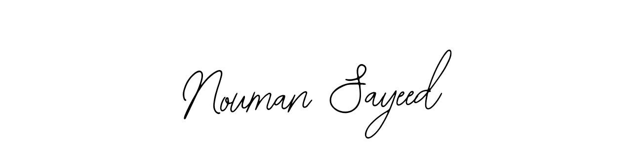 How to make Nouman Sayeed name signature. Use Bearetta-2O07w style for creating short signs online. This is the latest handwritten sign. Nouman Sayeed signature style 12 images and pictures png