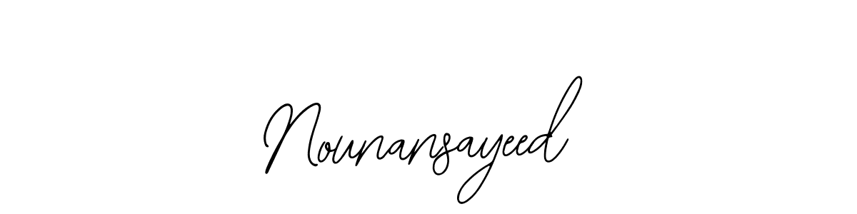 Make a beautiful signature design for name Nounansayeed. With this signature (Bearetta-2O07w) style, you can create a handwritten signature for free. Nounansayeed signature style 12 images and pictures png