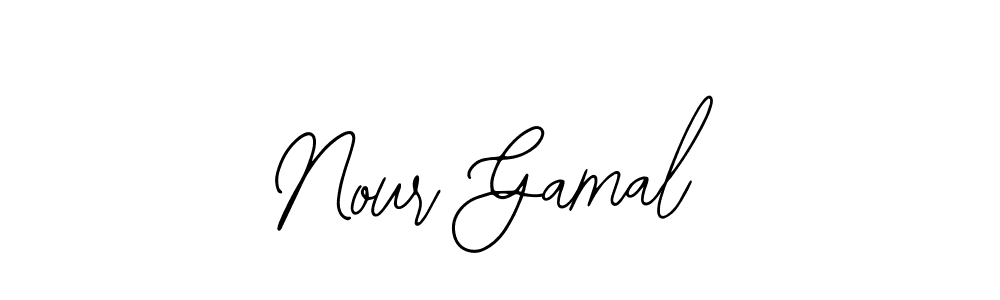 How to make Nour Gamal name signature. Use Bearetta-2O07w style for creating short signs online. This is the latest handwritten sign. Nour Gamal signature style 12 images and pictures png