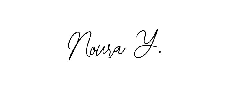 You should practise on your own different ways (Bearetta-2O07w) to write your name (Noura Y.) in signature. don't let someone else do it for you. Noura Y. signature style 12 images and pictures png