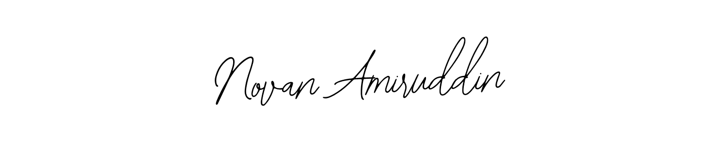 The best way (Bearetta-2O07w) to make a short signature is to pick only two or three words in your name. The name Novan Amiruddin include a total of six letters. For converting this name. Novan Amiruddin signature style 12 images and pictures png