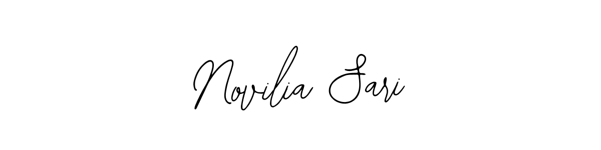 How to make Novilia Sari name signature. Use Bearetta-2O07w style for creating short signs online. This is the latest handwritten sign. Novilia Sari signature style 12 images and pictures png