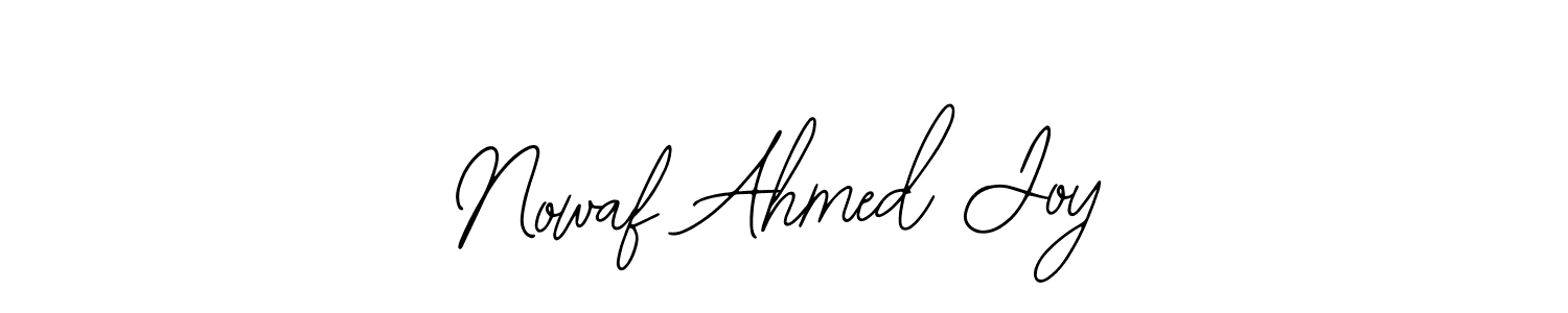 Also You can easily find your signature by using the search form. We will create Nowaf Ahmed Joy name handwritten signature images for you free of cost using Bearetta-2O07w sign style. Nowaf Ahmed Joy signature style 12 images and pictures png