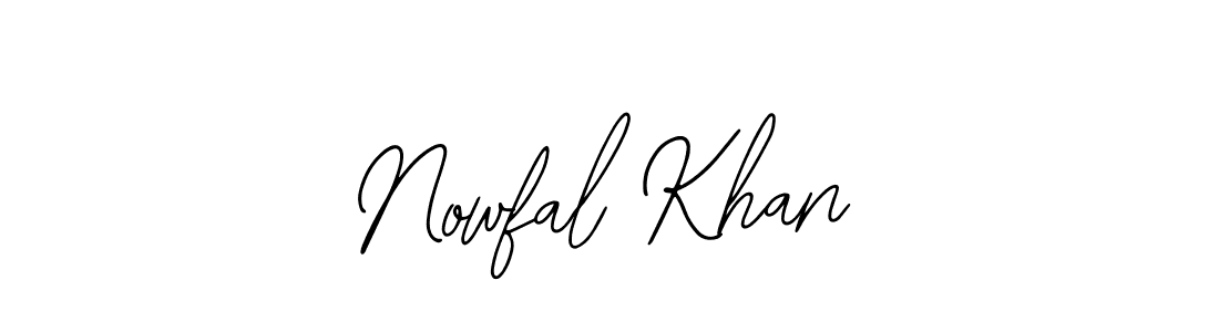Make a beautiful signature design for name Nowfal Khan. With this signature (Bearetta-2O07w) style, you can create a handwritten signature for free. Nowfal Khan signature style 12 images and pictures png