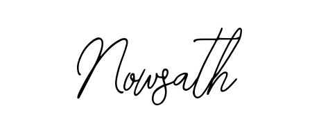 Try this chic Nowsath handwritten sign style. Using Bearetta-2O07w font elements, it gives your name a sleek, memorable identity. Nowsath signature style 12 images and pictures png
