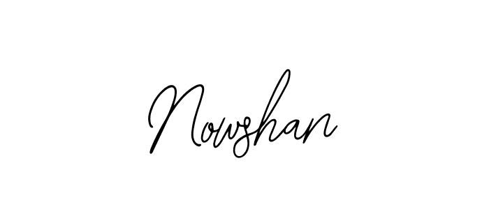 Use a signature maker to create a handwritten signature online. With this signature software, you can design (Bearetta-2O07w) your own signature for name Nowshan. Nowshan signature style 12 images and pictures png