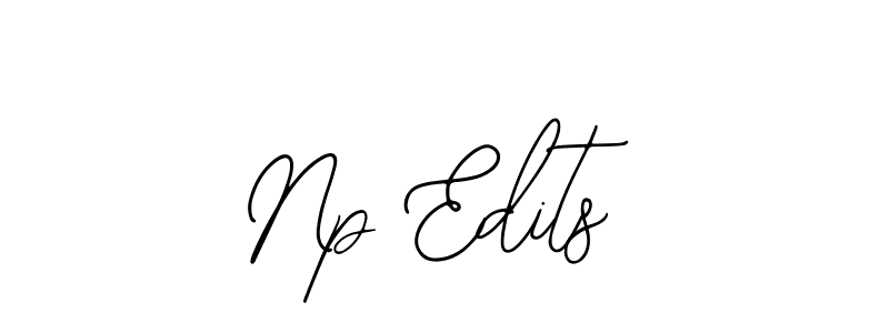 You should practise on your own different ways (Bearetta-2O07w) to write your name (Np Edits) in signature. don't let someone else do it for you. Np Edits signature style 12 images and pictures png