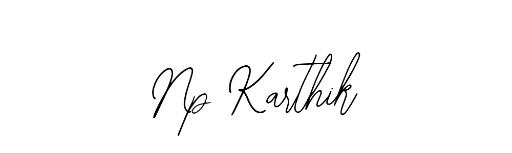 Design your own signature with our free online signature maker. With this signature software, you can create a handwritten (Bearetta-2O07w) signature for name Np Karthik. Np Karthik signature style 12 images and pictures png