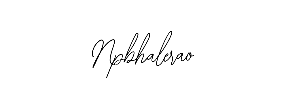 How to make Npbhalerao name signature. Use Bearetta-2O07w style for creating short signs online. This is the latest handwritten sign. Npbhalerao signature style 12 images and pictures png