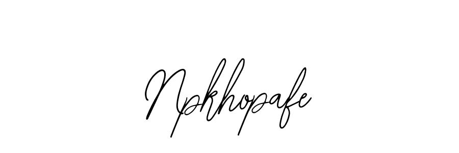 How to make Npkhopafe signature? Bearetta-2O07w is a professional autograph style. Create handwritten signature for Npkhopafe name. Npkhopafe signature style 12 images and pictures png