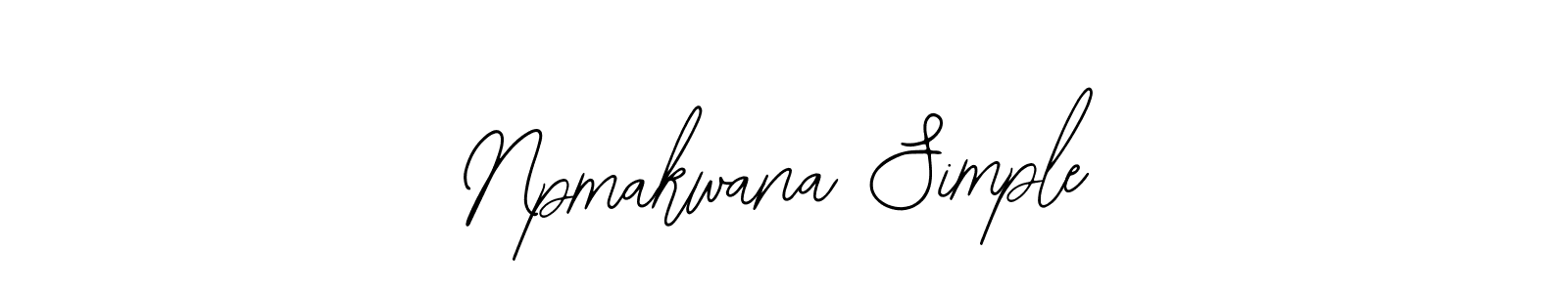 How to make Npmakwana Simple signature? Bearetta-2O07w is a professional autograph style. Create handwritten signature for Npmakwana Simple name. Npmakwana Simple signature style 12 images and pictures png