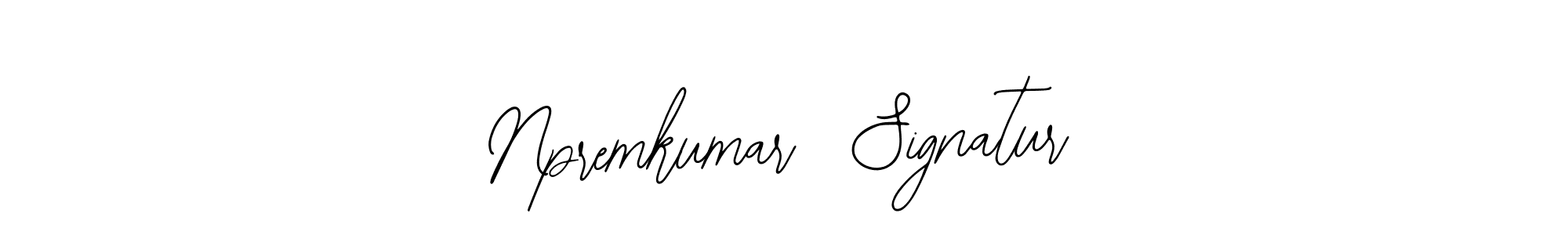Similarly Bearetta-2O07w is the best handwritten signature design. Signature creator online .You can use it as an online autograph creator for name Npremkumar  Signatur. Npremkumar  Signatur signature style 12 images and pictures png