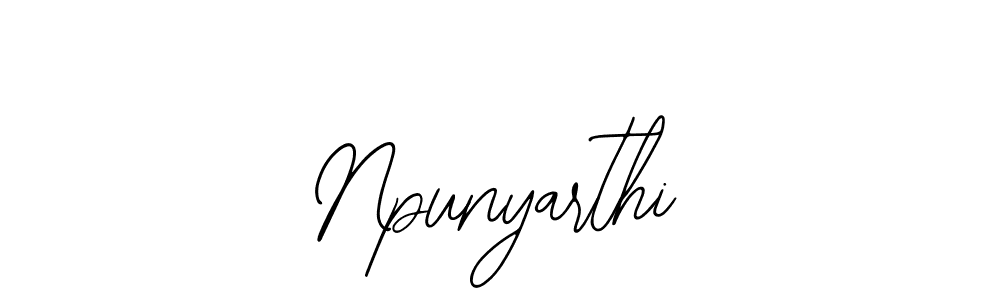 Design your own signature with our free online signature maker. With this signature software, you can create a handwritten (Bearetta-2O07w) signature for name Npunyarthi. Npunyarthi signature style 12 images and pictures png