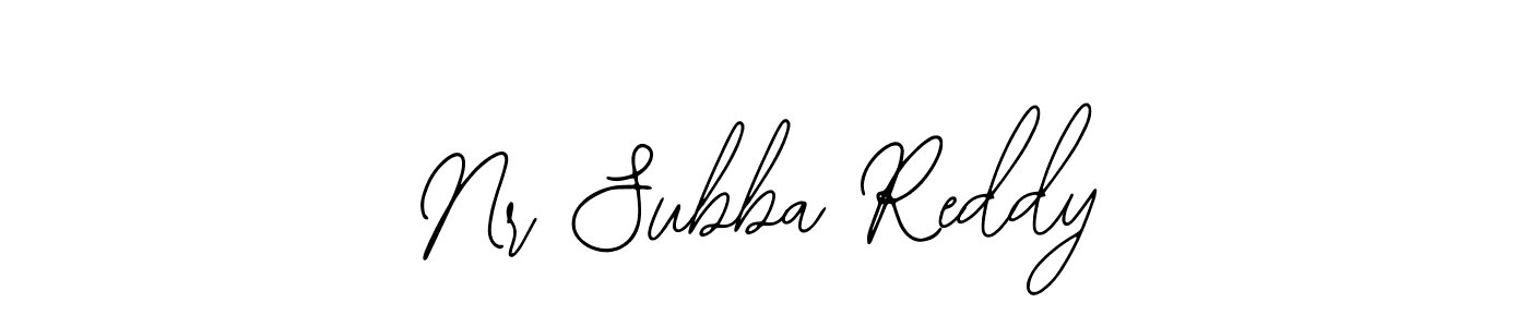 Similarly Bearetta-2O07w is the best handwritten signature design. Signature creator online .You can use it as an online autograph creator for name Nr Subba Reddy. Nr Subba Reddy signature style 12 images and pictures png