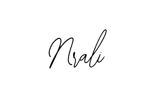 The best way (Bearetta-2O07w) to make a short signature is to pick only two or three words in your name. The name Nrali include a total of six letters. For converting this name. Nrali signature style 12 images and pictures png