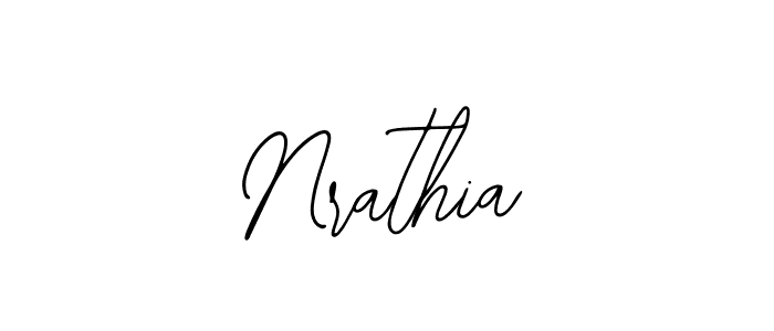 How to make Nrathia name signature. Use Bearetta-2O07w style for creating short signs online. This is the latest handwritten sign. Nrathia signature style 12 images and pictures png