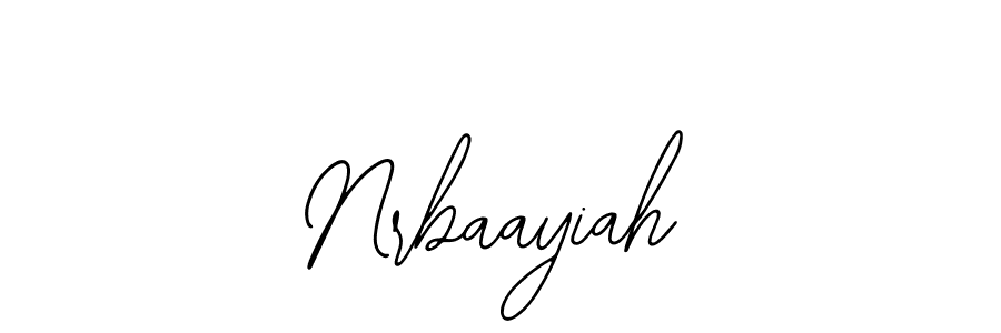 Use a signature maker to create a handwritten signature online. With this signature software, you can design (Bearetta-2O07w) your own signature for name Nrbaayiah. Nrbaayiah signature style 12 images and pictures png