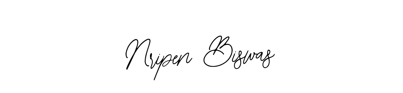 You should practise on your own different ways (Bearetta-2O07w) to write your name (Nripen Biswas) in signature. don't let someone else do it for you. Nripen Biswas signature style 12 images and pictures png