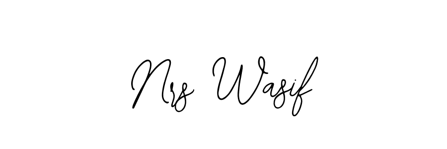 Also You can easily find your signature by using the search form. We will create Nrs Wasif name handwritten signature images for you free of cost using Bearetta-2O07w sign style. Nrs Wasif signature style 12 images and pictures png