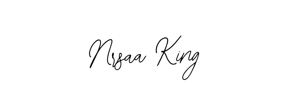 Bearetta-2O07w is a professional signature style that is perfect for those who want to add a touch of class to their signature. It is also a great choice for those who want to make their signature more unique. Get Nrsaa King name to fancy signature for free. Nrsaa King signature style 12 images and pictures png