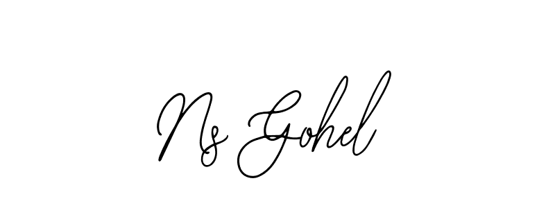 Use a signature maker to create a handwritten signature online. With this signature software, you can design (Bearetta-2O07w) your own signature for name Ns Gohel. Ns Gohel signature style 12 images and pictures png