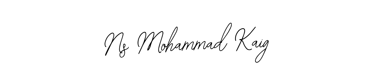 The best way (Bearetta-2O07w) to make a short signature is to pick only two or three words in your name. The name Ns Mohammad Kaig include a total of six letters. For converting this name. Ns Mohammad Kaig signature style 12 images and pictures png