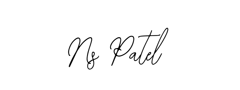 if you are searching for the best signature style for your name Ns Patel. so please give up your signature search. here we have designed multiple signature styles  using Bearetta-2O07w. Ns Patel signature style 12 images and pictures png