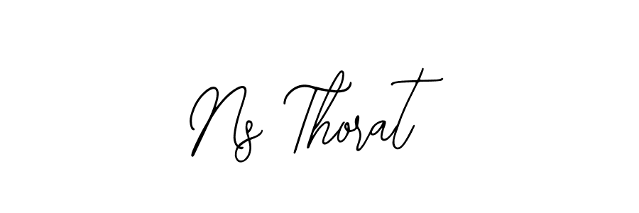 How to make Ns Thorat name signature. Use Bearetta-2O07w style for creating short signs online. This is the latest handwritten sign. Ns Thorat signature style 12 images and pictures png