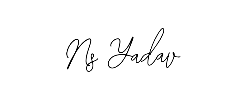 How to make Ns Yadav name signature. Use Bearetta-2O07w style for creating short signs online. This is the latest handwritten sign. Ns Yadav signature style 12 images and pictures png