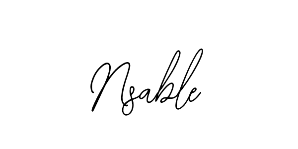 This is the best signature style for the Nsable name. Also you like these signature font (Bearetta-2O07w). Mix name signature. Nsable signature style 12 images and pictures png