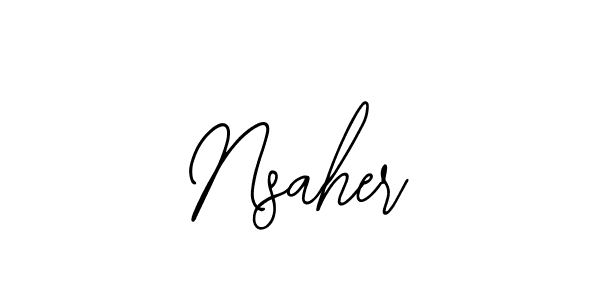 if you are searching for the best signature style for your name Nsaher. so please give up your signature search. here we have designed multiple signature styles  using Bearetta-2O07w. Nsaher signature style 12 images and pictures png