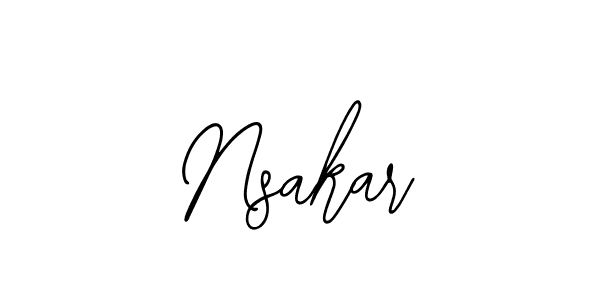 Make a beautiful signature design for name Nsakar. With this signature (Bearetta-2O07w) style, you can create a handwritten signature for free. Nsakar signature style 12 images and pictures png