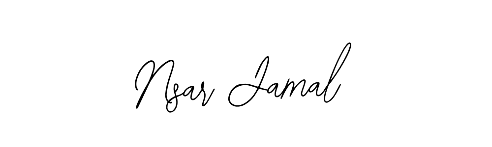 Similarly Bearetta-2O07w is the best handwritten signature design. Signature creator online .You can use it as an online autograph creator for name Nsar Jamal. Nsar Jamal signature style 12 images and pictures png