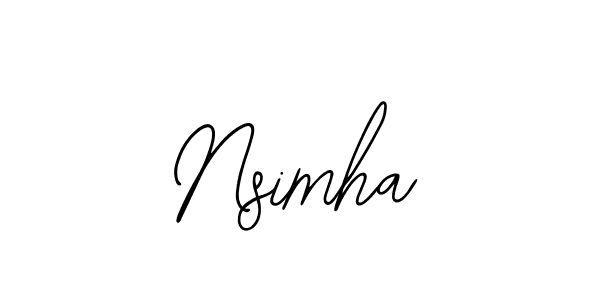 How to make Nsimha signature? Bearetta-2O07w is a professional autograph style. Create handwritten signature for Nsimha name. Nsimha signature style 12 images and pictures png