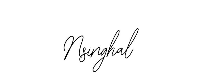 Make a beautiful signature design for name Nsinghal. With this signature (Bearetta-2O07w) style, you can create a handwritten signature for free. Nsinghal signature style 12 images and pictures png