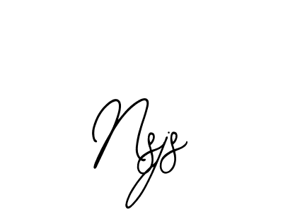Bearetta-2O07w is a professional signature style that is perfect for those who want to add a touch of class to their signature. It is also a great choice for those who want to make their signature more unique. Get Nsjs name to fancy signature for free. Nsjs signature style 12 images and pictures png