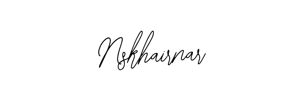 How to Draw Nskhairnar signature style? Bearetta-2O07w is a latest design signature styles for name Nskhairnar. Nskhairnar signature style 12 images and pictures png