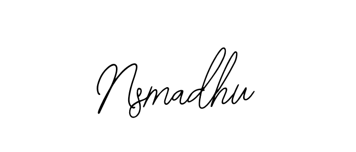 Also You can easily find your signature by using the search form. We will create Nsmadhu name handwritten signature images for you free of cost using Bearetta-2O07w sign style. Nsmadhu signature style 12 images and pictures png