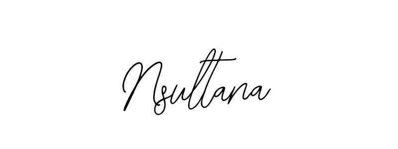 How to make Nsultana name signature. Use Bearetta-2O07w style for creating short signs online. This is the latest handwritten sign. Nsultana signature style 12 images and pictures png