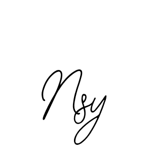 The best way (Bearetta-2O07w) to make a short signature is to pick only two or three words in your name. The name Nsy include a total of six letters. For converting this name. Nsy signature style 12 images and pictures png